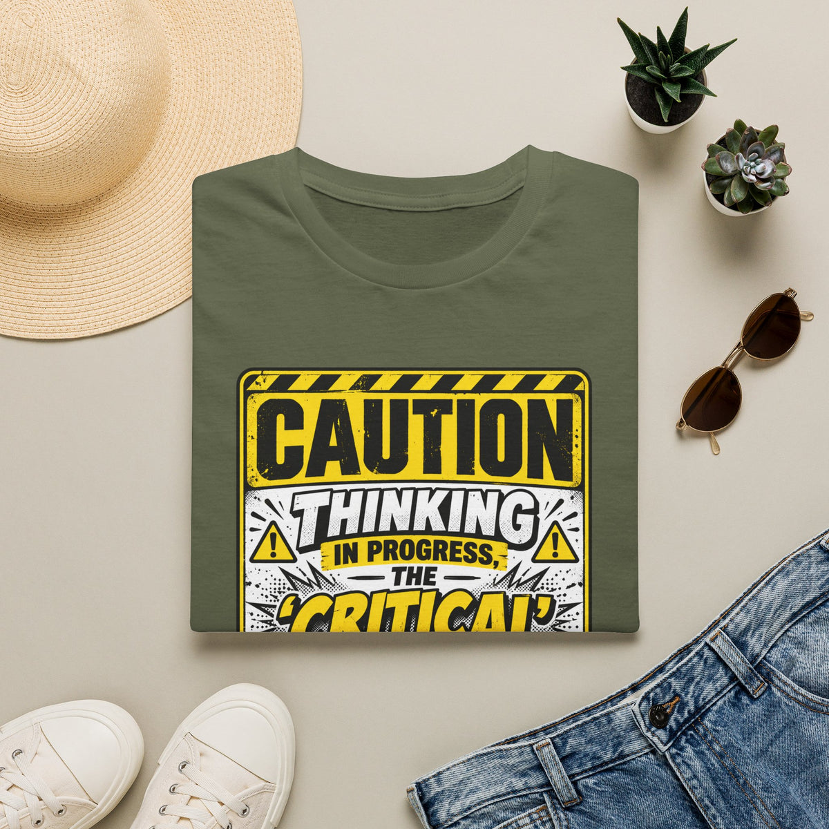 Caution Thinking in Progress Critical Kind T-Shirt