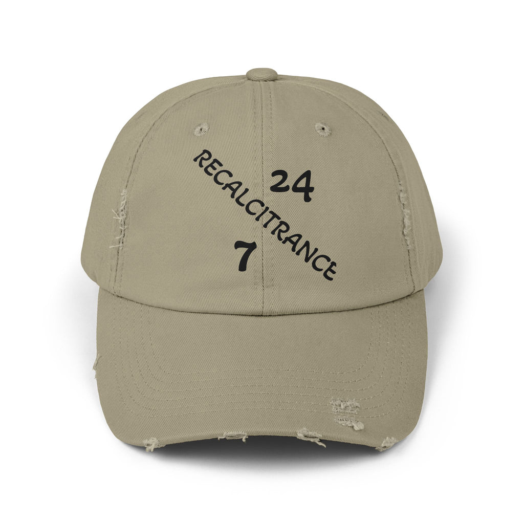 RECALCITRANCE (STUBBORN) Unisex Distressed Cap