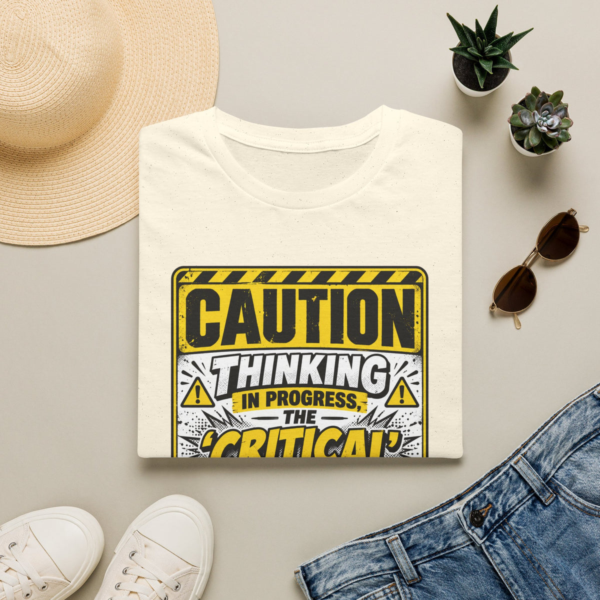 Caution Thinking in Progress Critical Kind T-Shirt