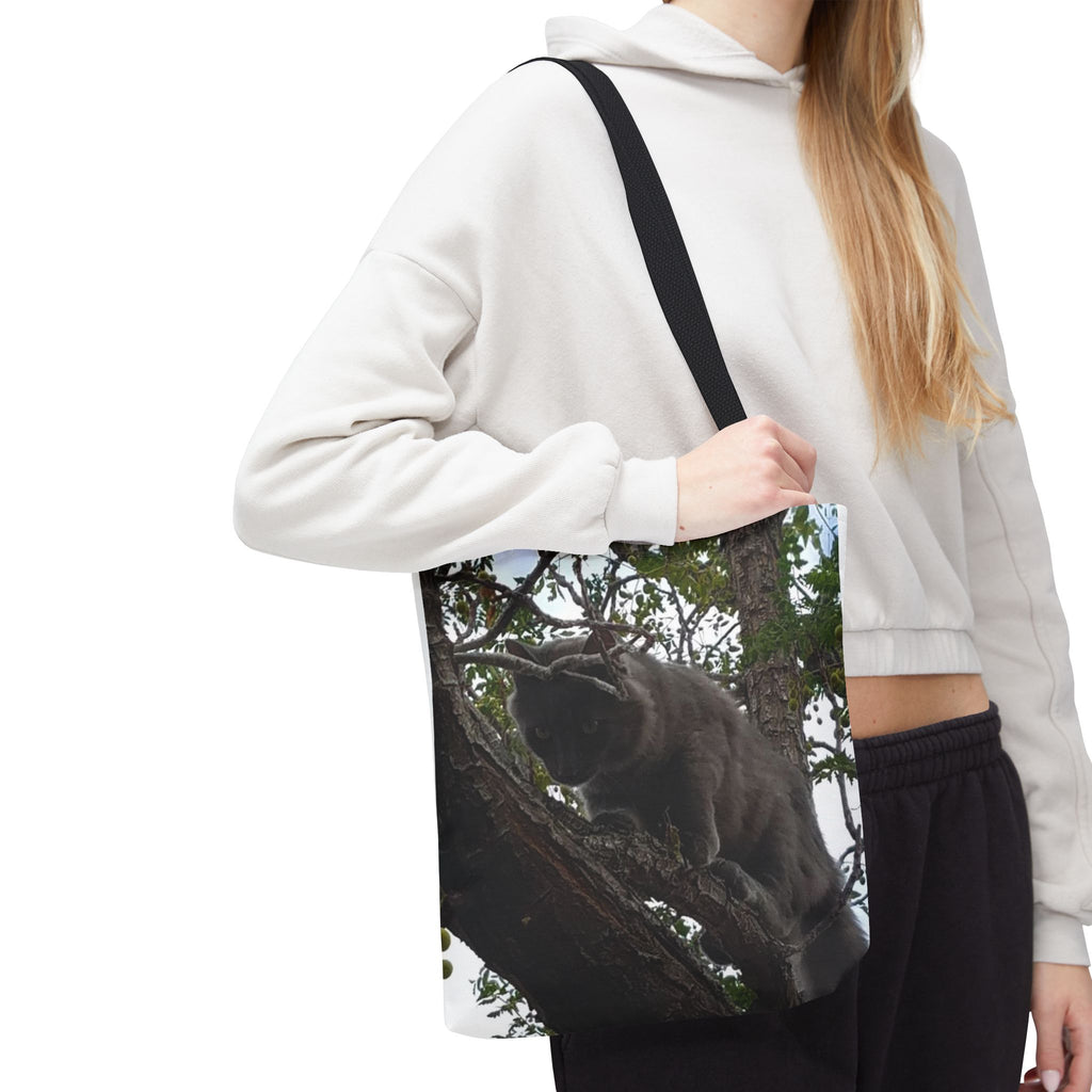 Kitty in a Tree Tote Bag