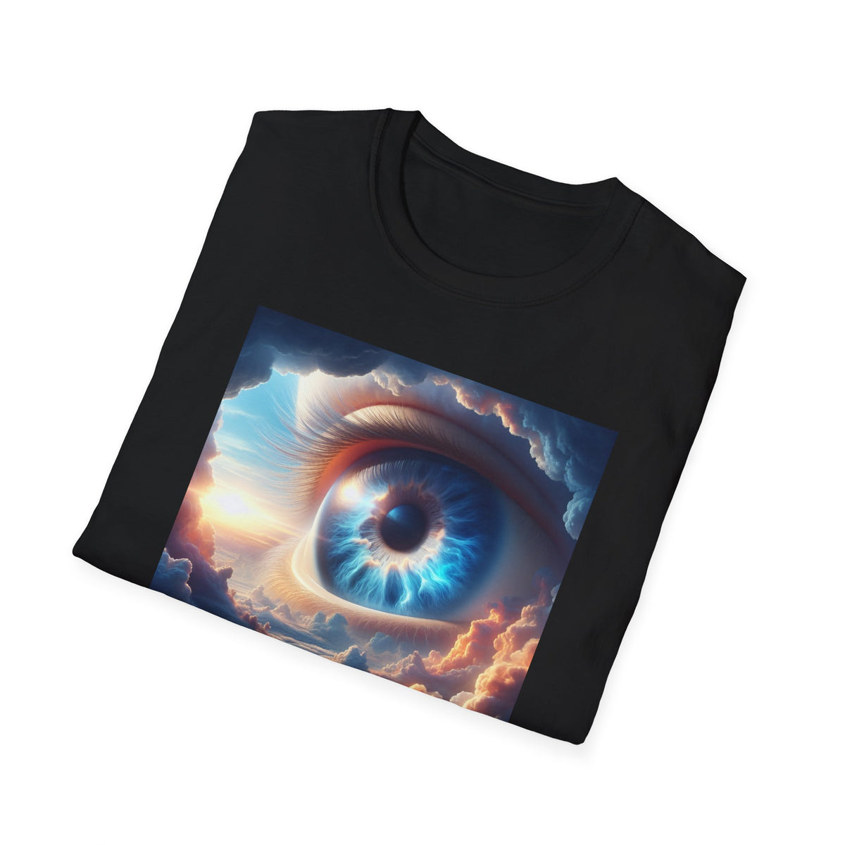 Surreal Sky Eye T-Shirt — Cosmic Blue Eye Artwork Tee