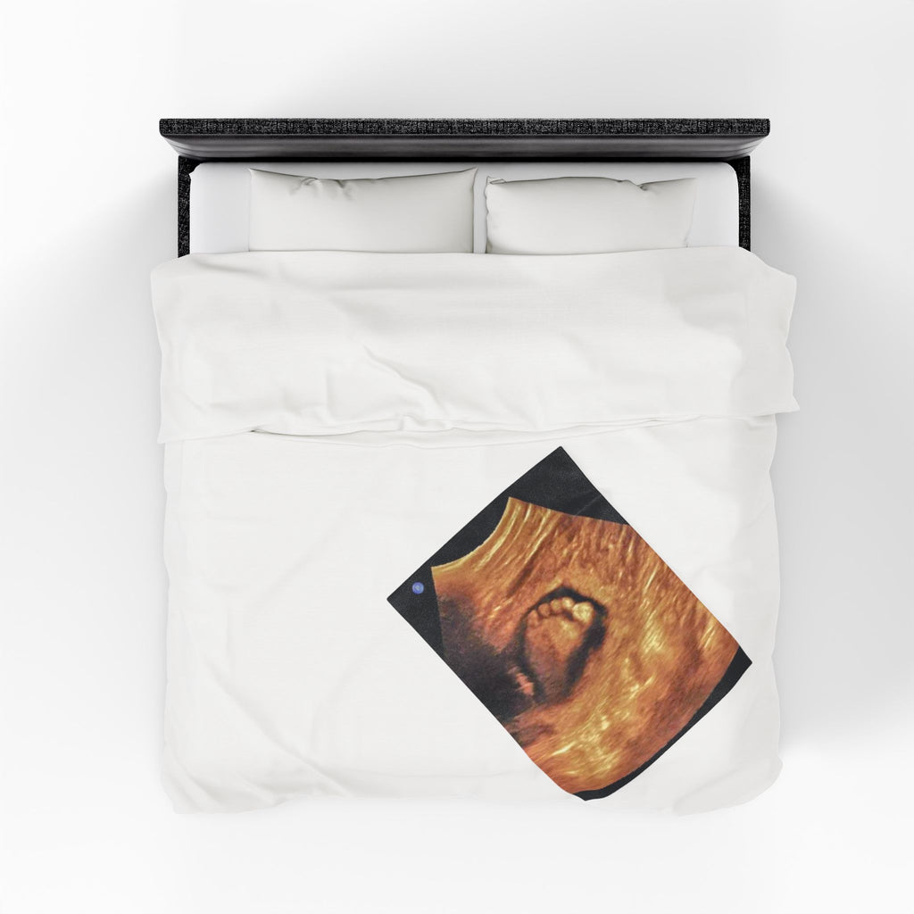 Velveteen Plush Blanket - Ultrasound Baby