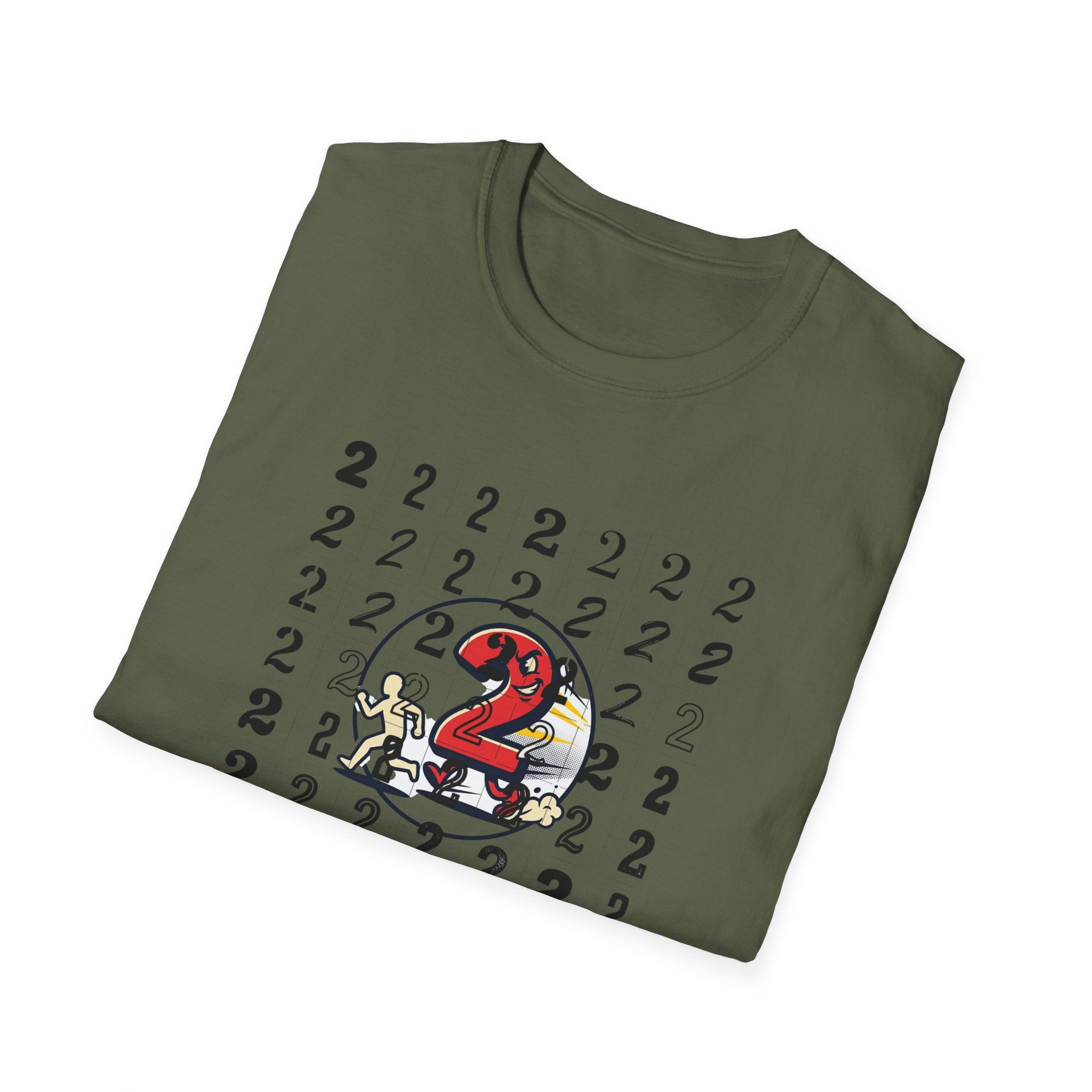 Running Number 2 Funny Bathroom Humor Graphic Unisex T-Shirt