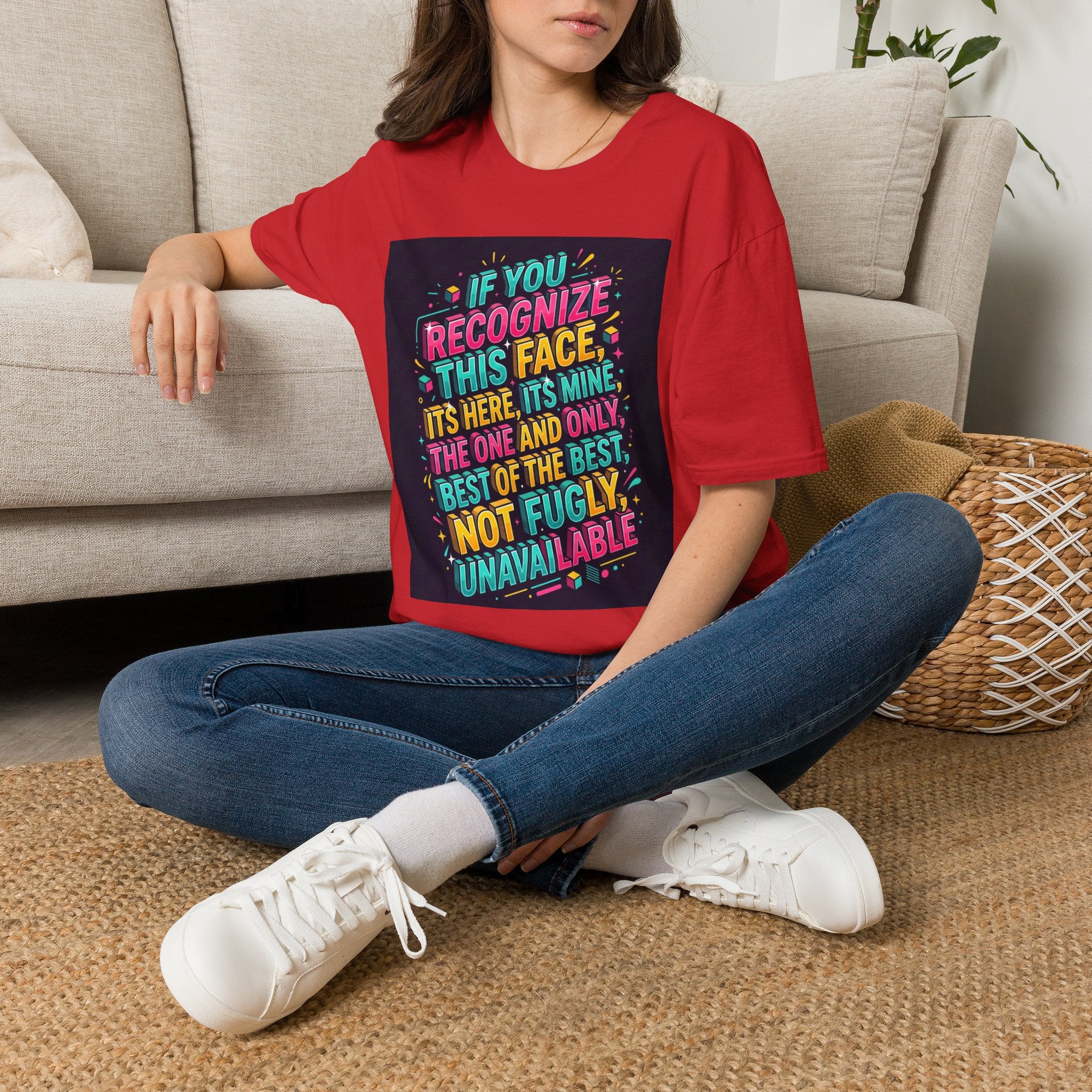 T-Shirt — “If You Recognize This Face It’s Mine” Funny Graphic Tee