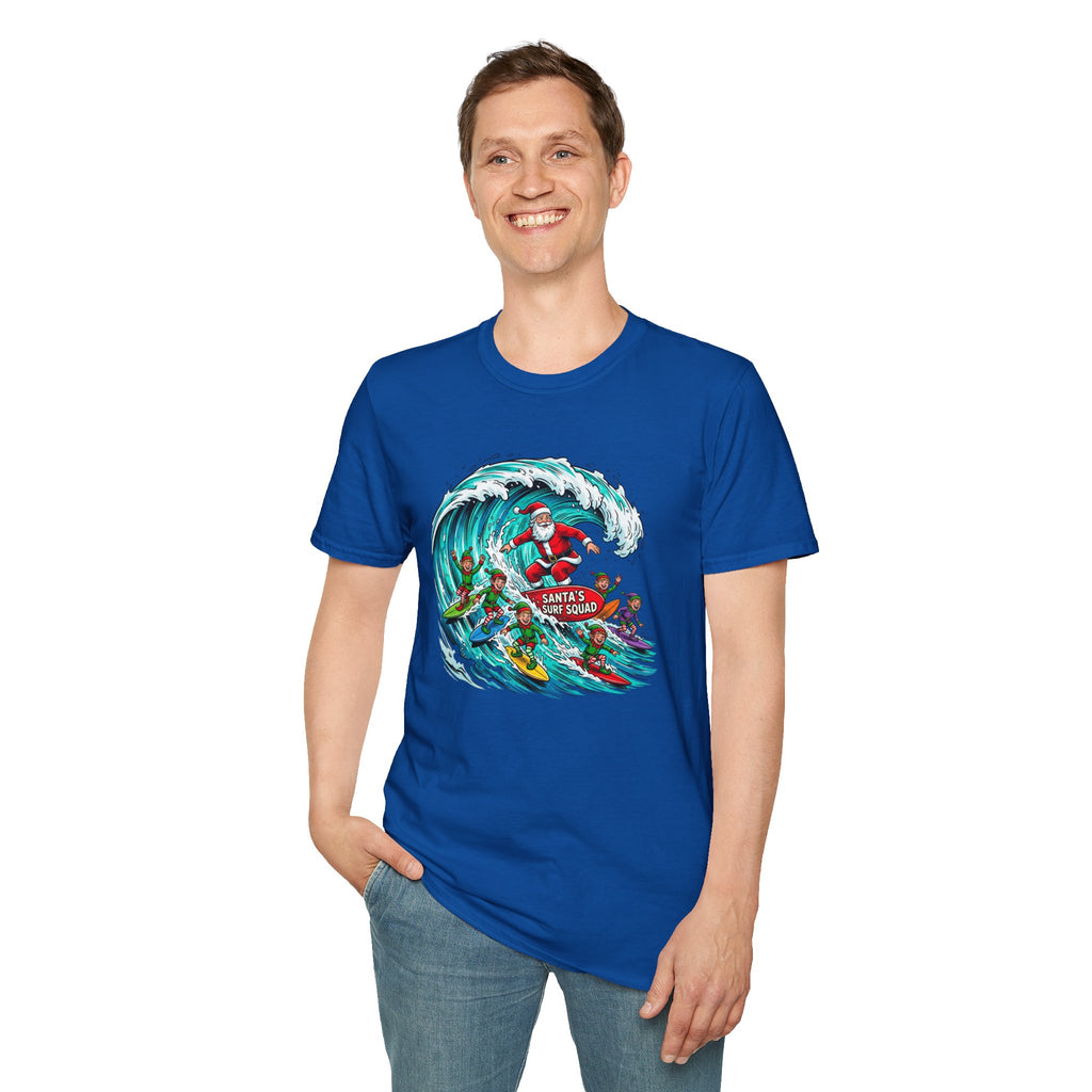 Santa’s Surf Christmas T-Shirt – Tropical Holiday Gift