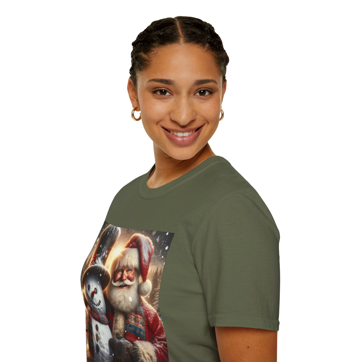 Christmas Santa & Snowman T-Shirt