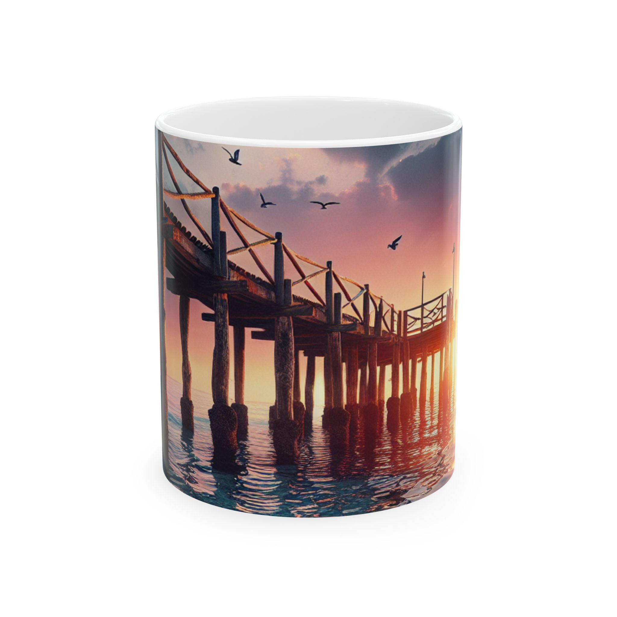 Beach Pier Coffee Mug (11oz, 15oz)