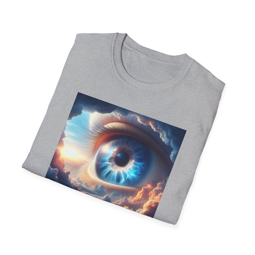 Surreal Sky Eye T-Shirt — Cosmic Blue Eye Artwork Tee