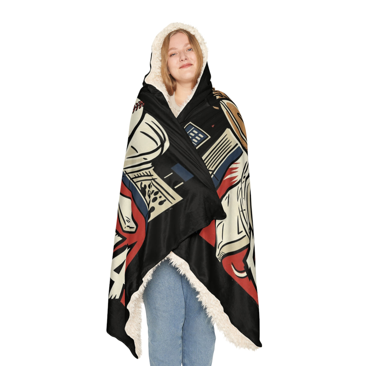 Hooded Blanket — Ergophobia Baseball Snuggle Throw