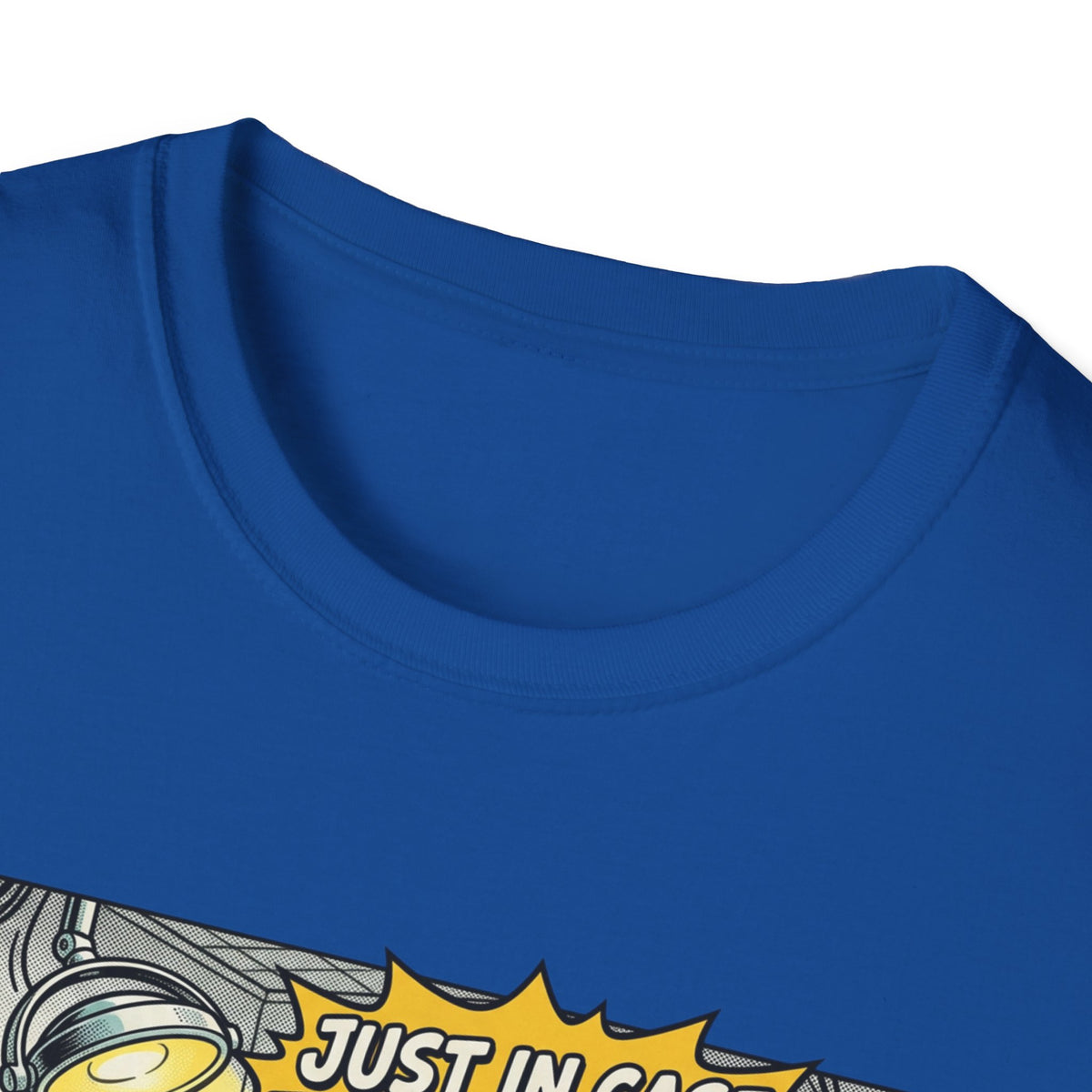 Dental Chair Cartoon T‑Shirt — “Just in Case the Novocaine Doesn’t Work” Funny Dentist Tee