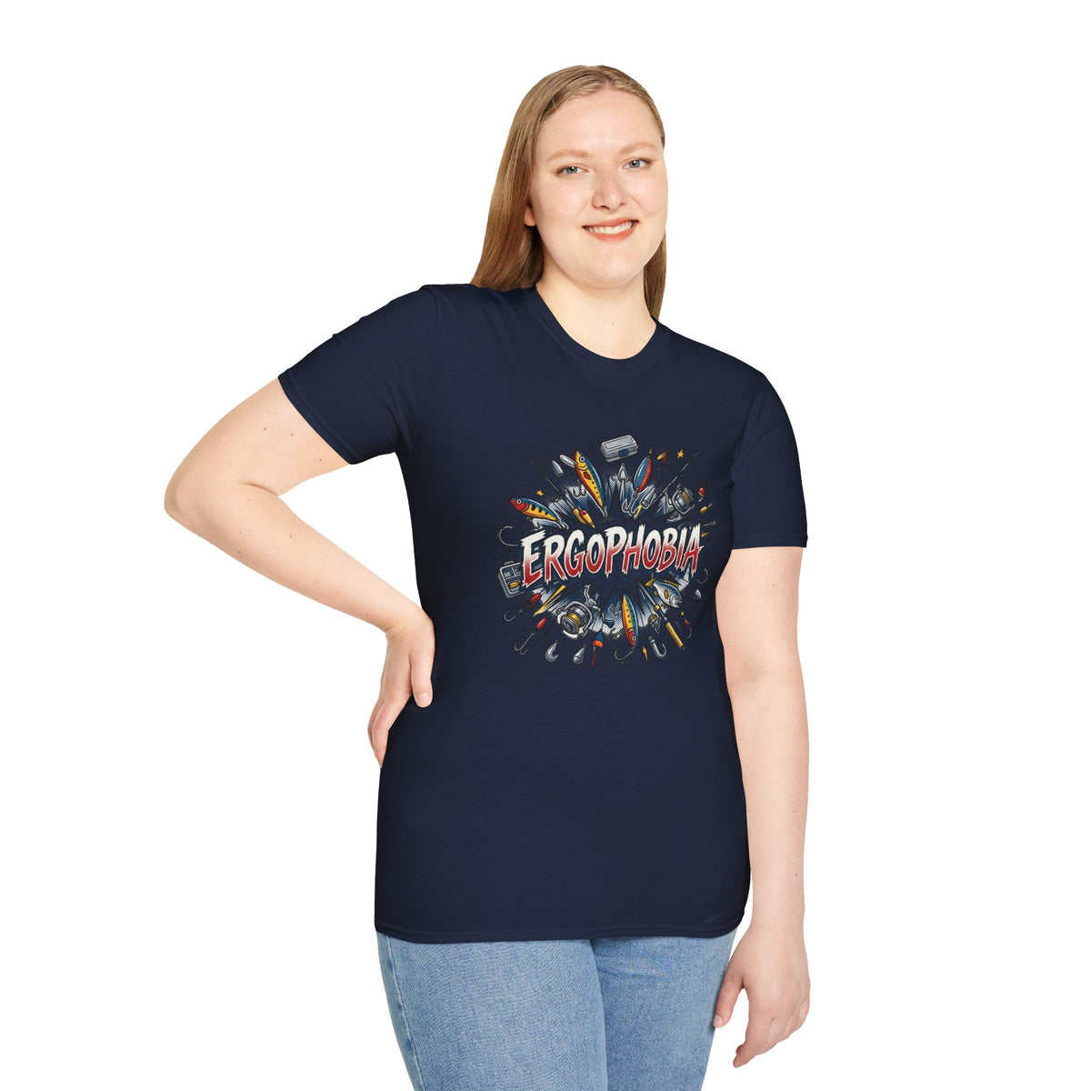 Ergophobia Comic Burst T-Shirt — Funny Anxiety Awareness Tee