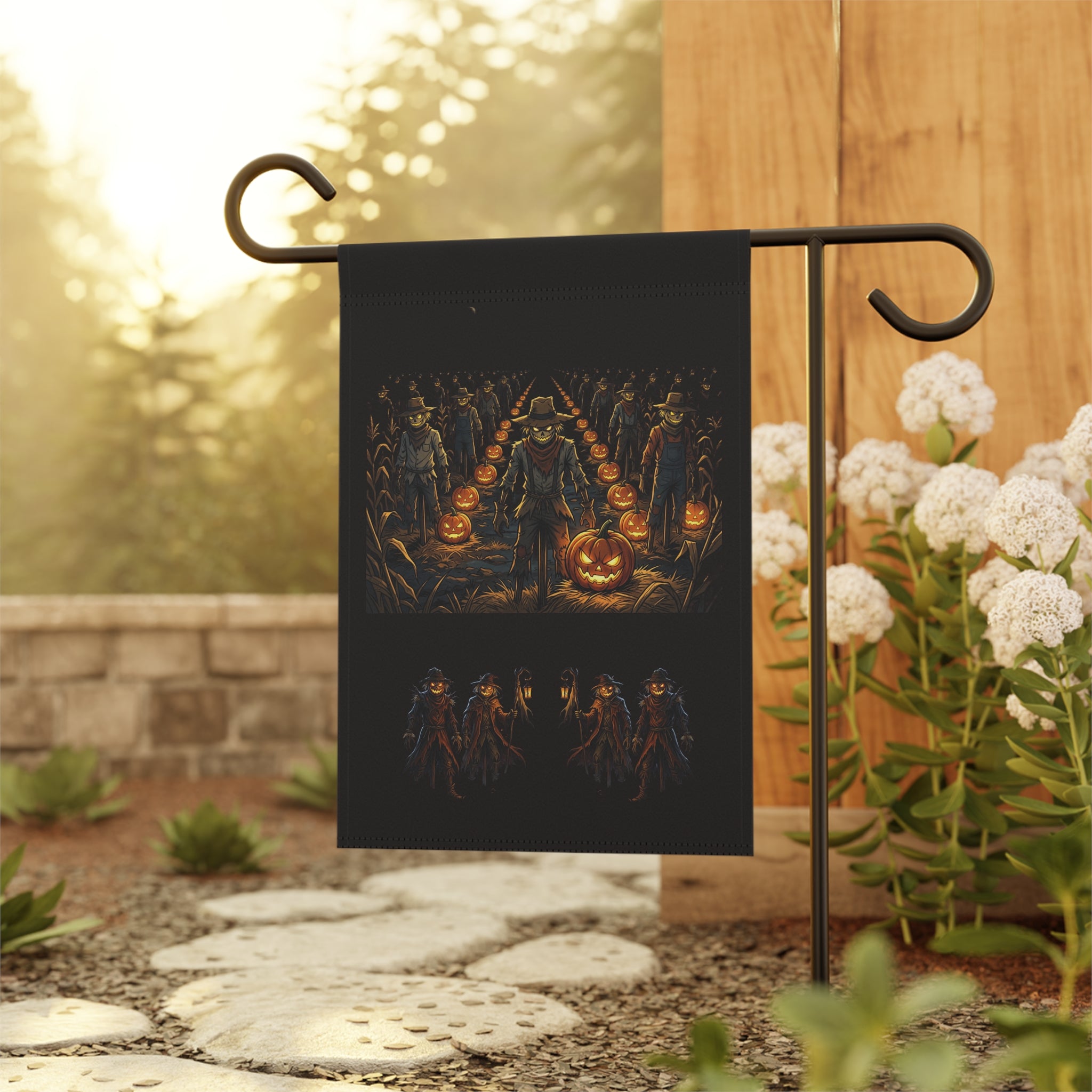 Halloween Scarecrow Garden Flag – Pumpkin Patch Harvest House Banner