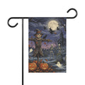 Halloween Scarecrow Garden Flag — Spooky Pumpkin Graveyard Yard Banner