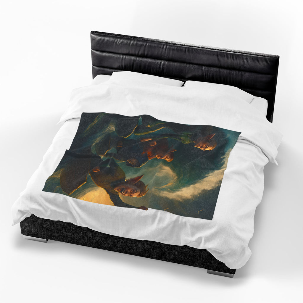 Santa’s Surfing Elves Velveteen Plush Blanket