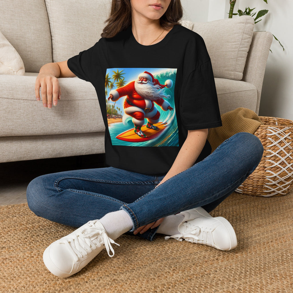 Surfing Santa Christmas T-Shirt
