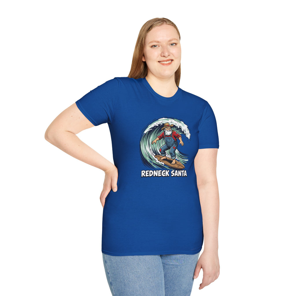 Redneck Santa T-Shirt — Surfing Santa Holiday Graphic Tee