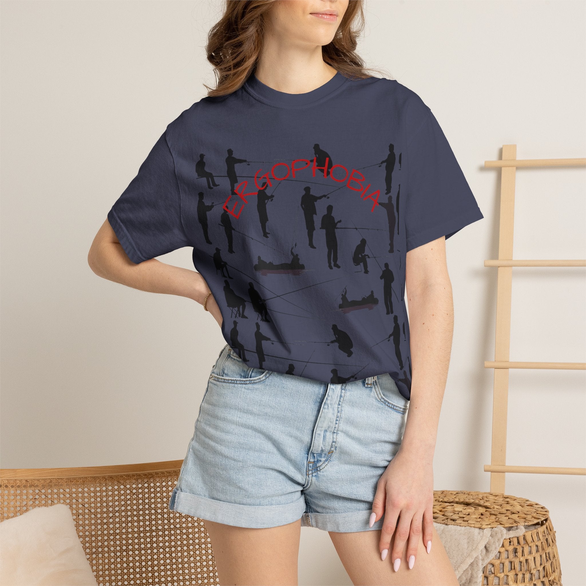 Different Styles of Fishing Garment-Dyed T-Shirt