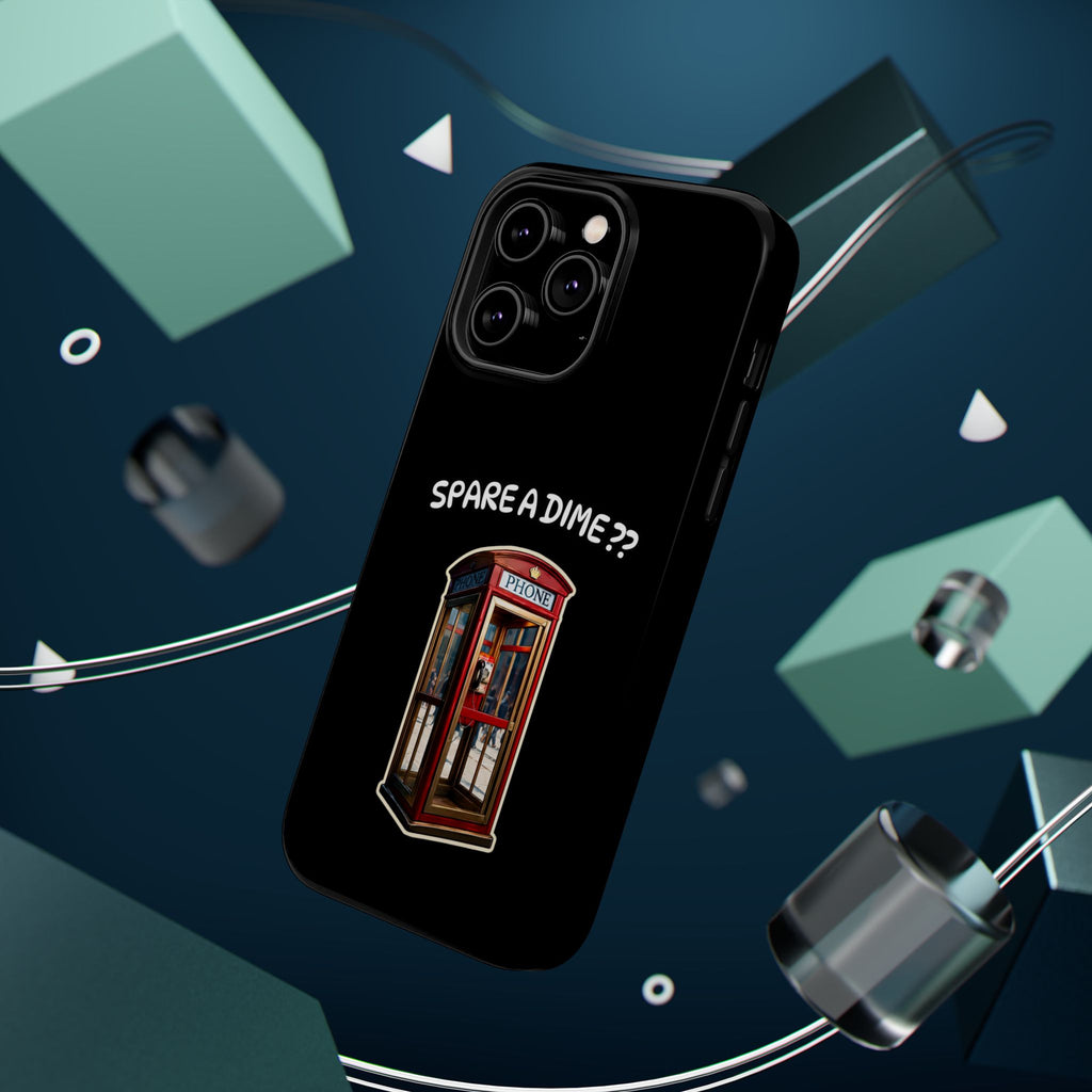 Phone Case — 'Spare a Dime?' Retro Phone Booth Magnetic Impact‑Resistant Case