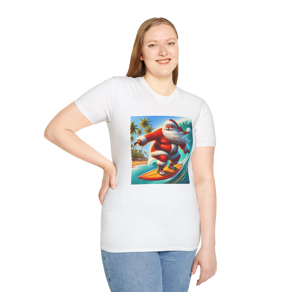 Surfing Santa Christmas T-Shirt