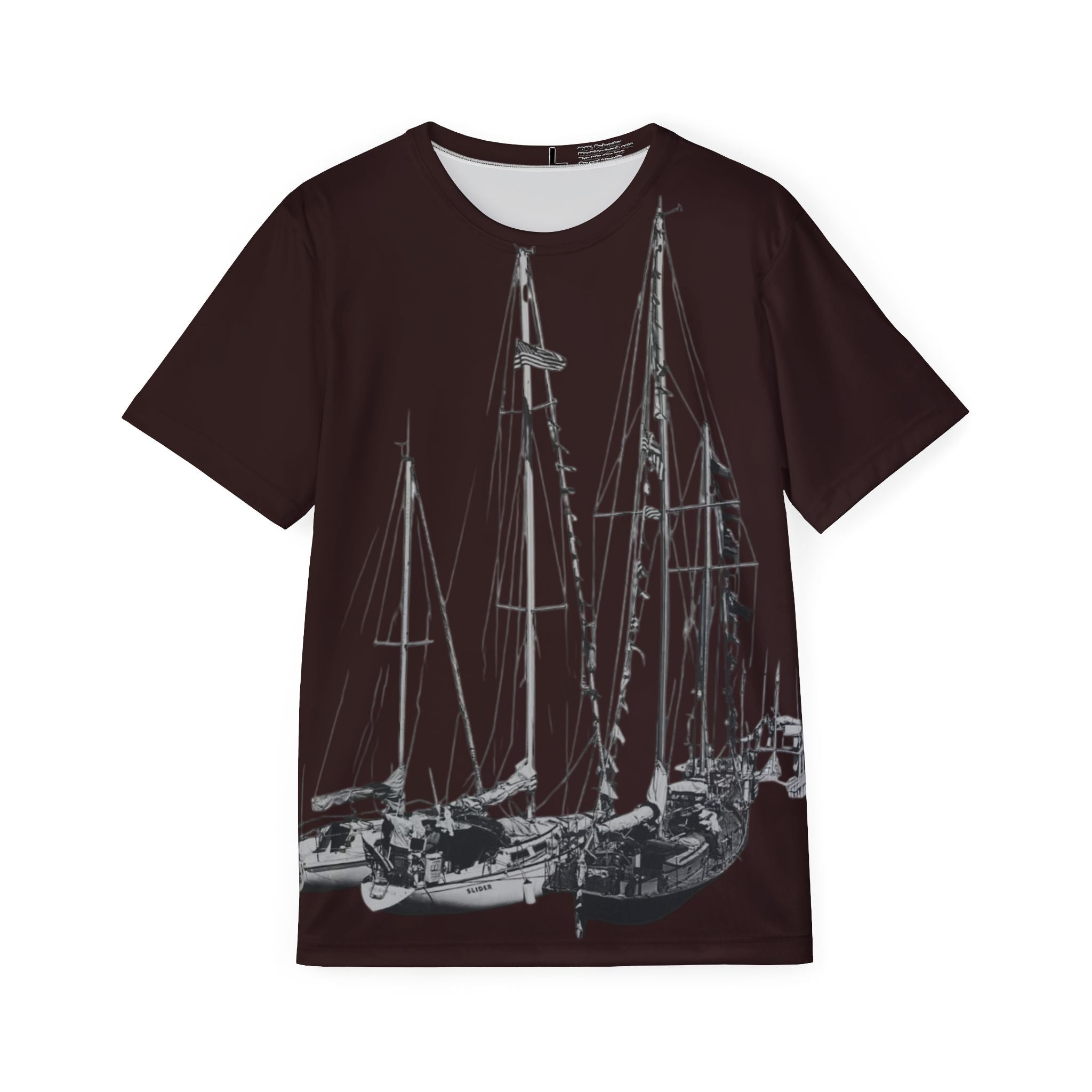 Sailboat Graphic Sports Jersey – Vintage Yacht Nautical Tee