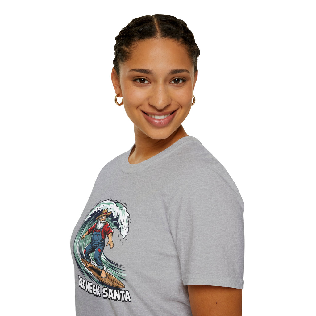 Redneck Santa T-Shirt — Surfing Santa Holiday Graphic Tee