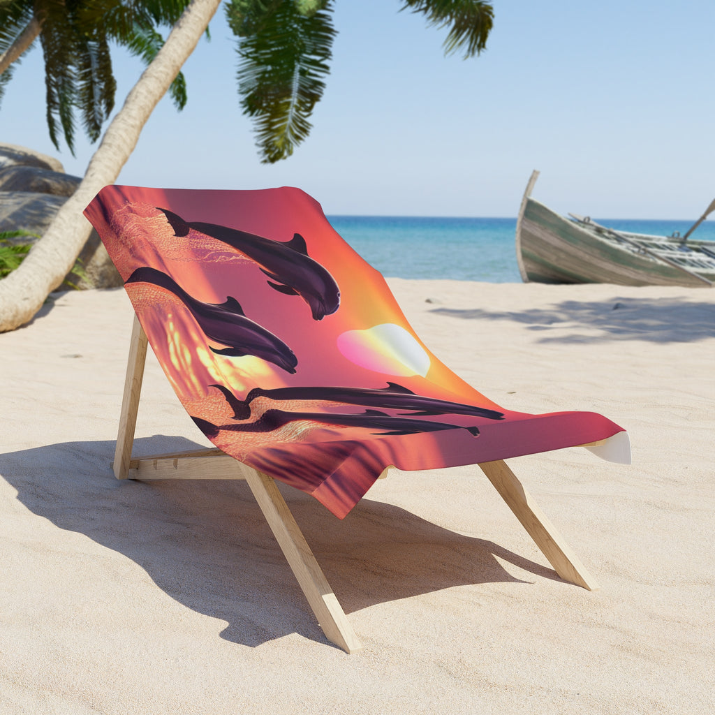 Four Dolphins Beach Towel