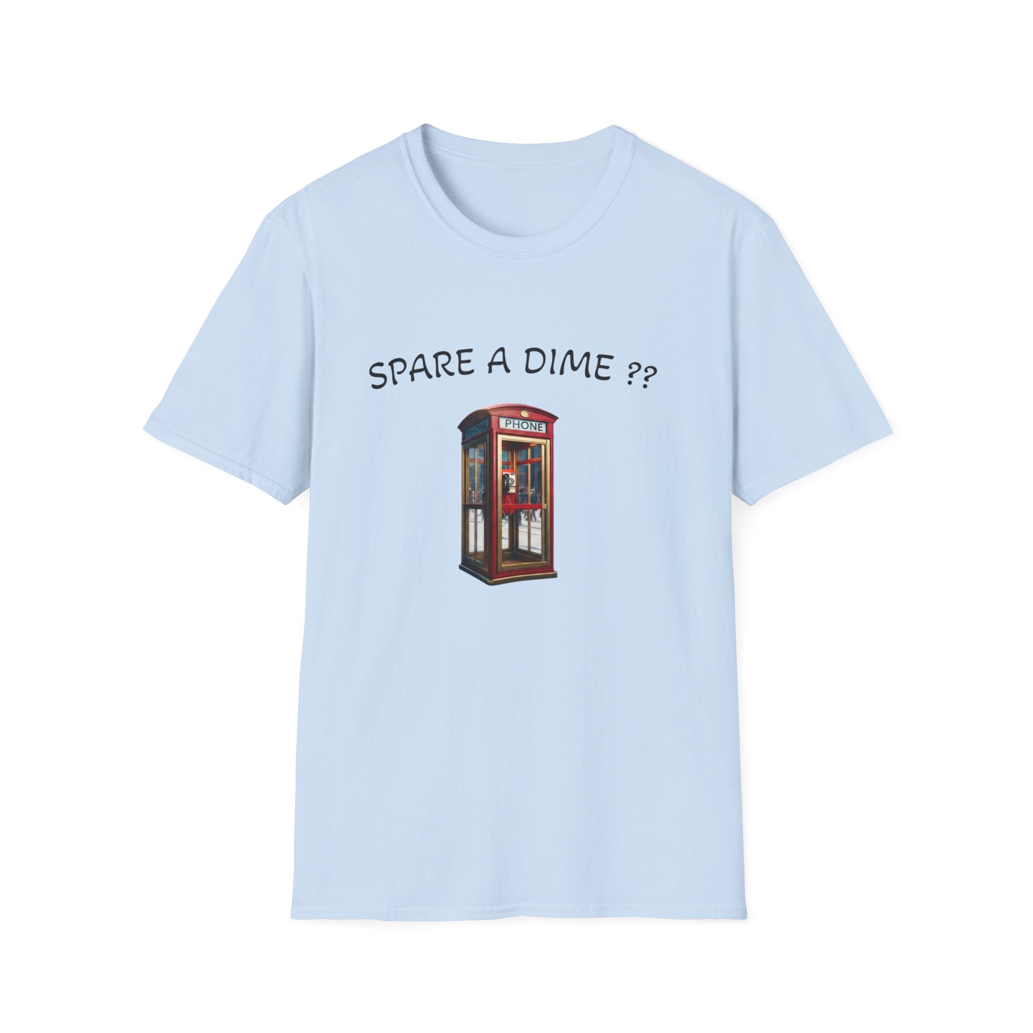 Spare a Dime? Phone Booth Graphic T‑Shirt
