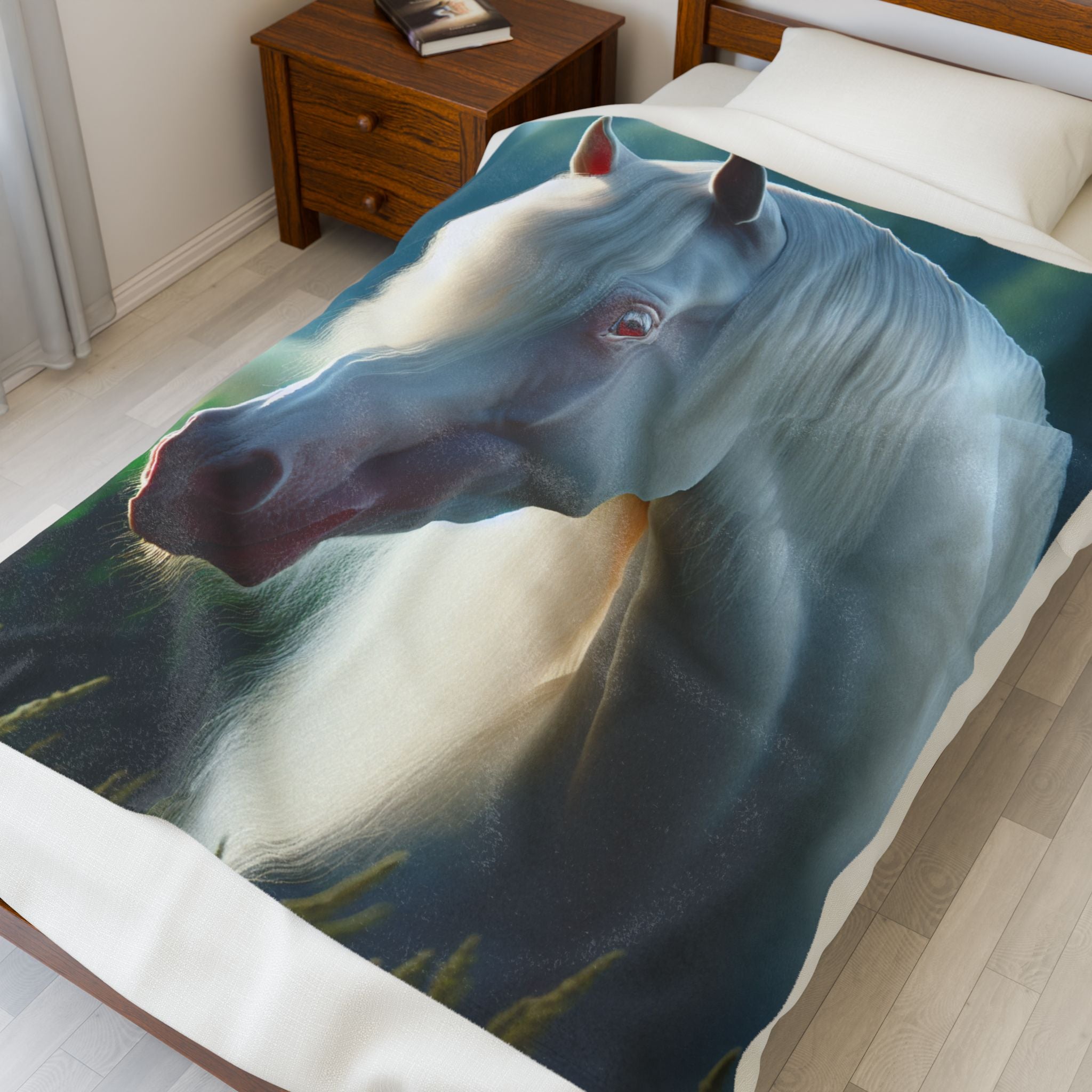 Velveteen Plush Blanket - Horse