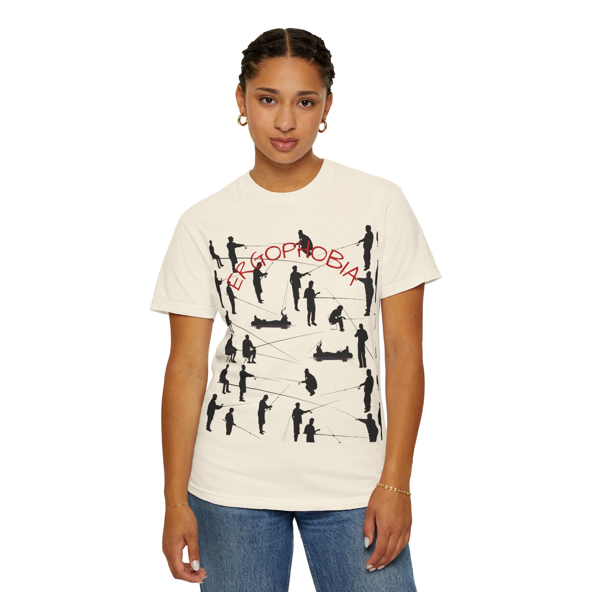 Different Styles of Fishing Garment-Dyed T-Shirt