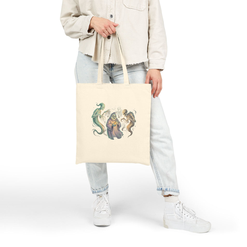 SPIRITS OF HALLOWEEN Cotton Canvas Tote Bag