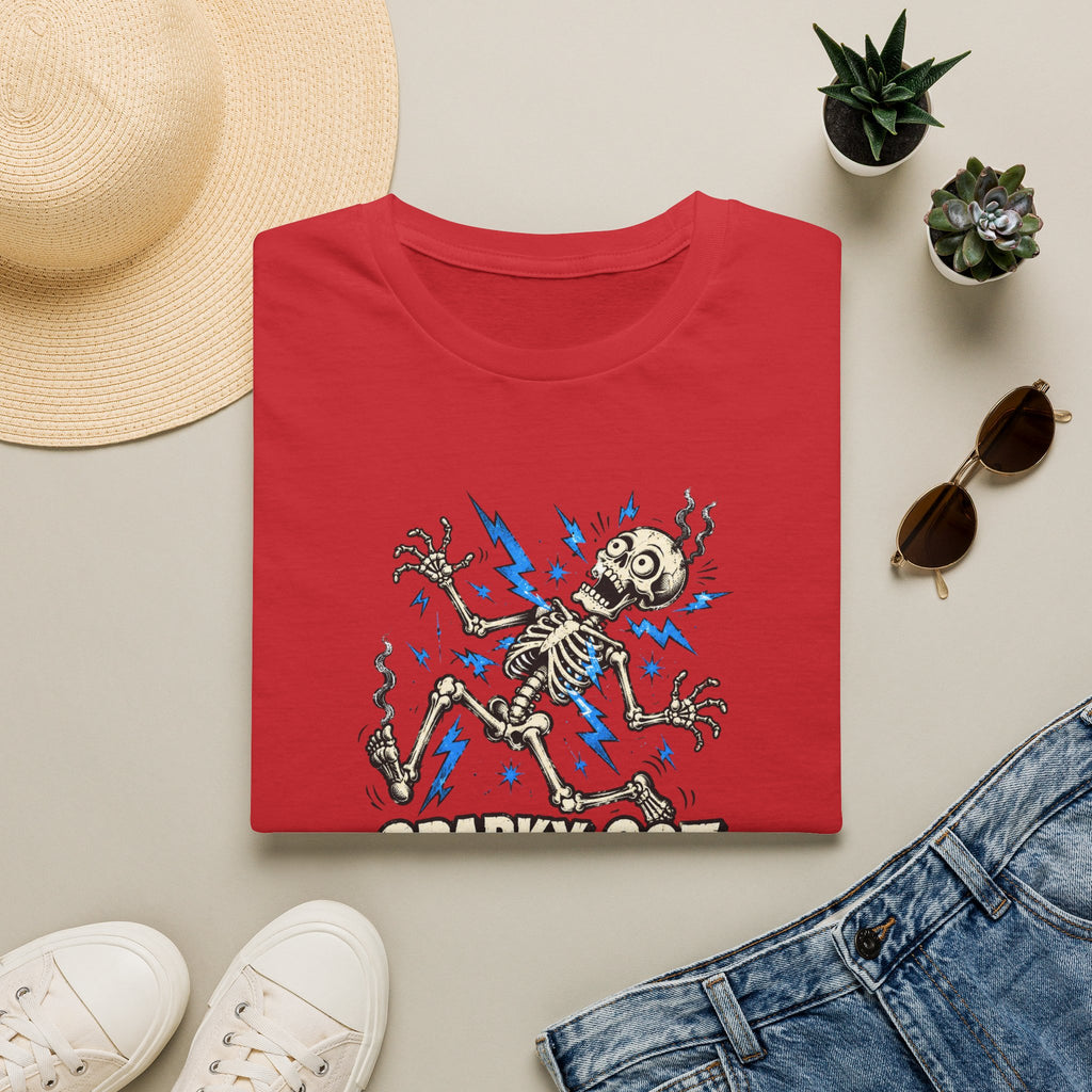 Sparky Got Zapped Skeleton Graphic T-Shirt