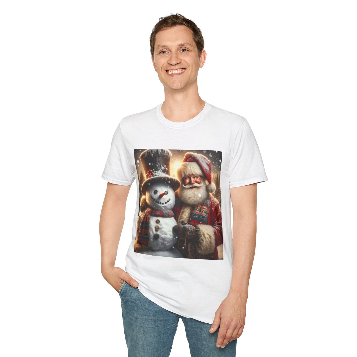 Christmas Santa & Snowman T-Shirt
