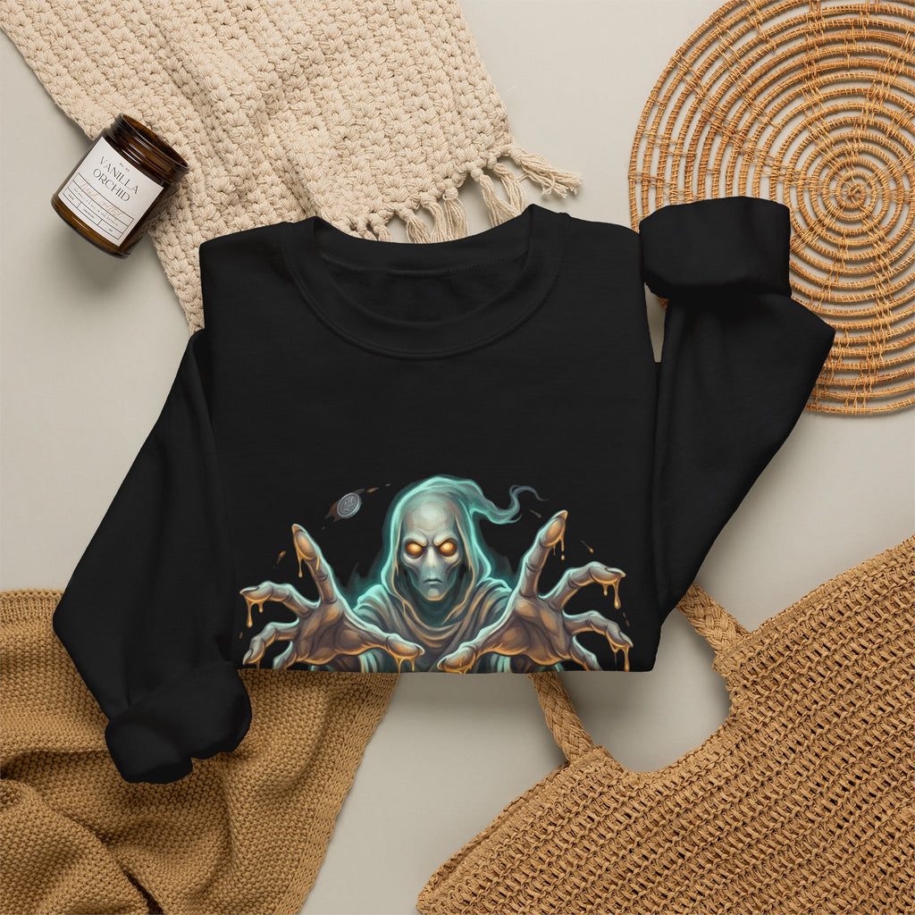 Hooded Wraith Halloween Crewneck Sweatshirt