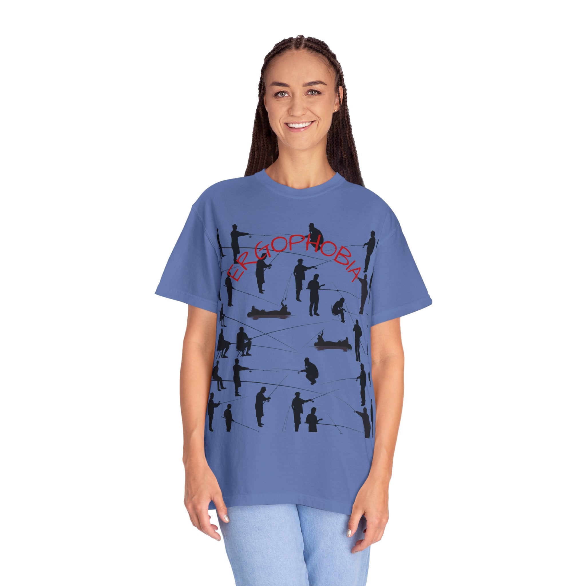 Different Styles of Fishing Garment-Dyed T-Shirt