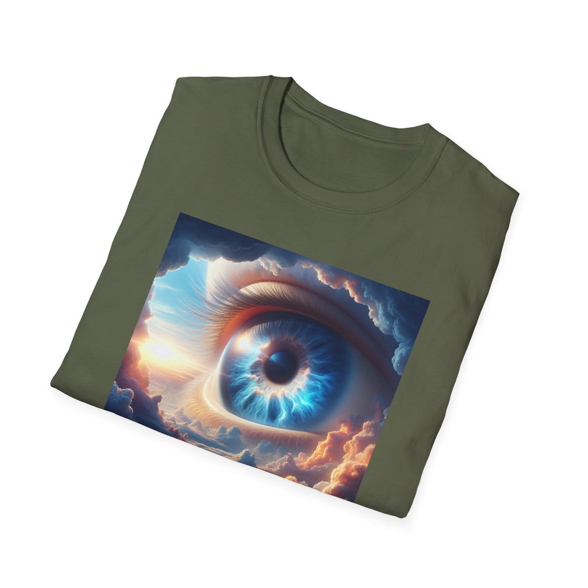 Surreal Sky Eye T-Shirt — Cosmic Blue Eye Artwork Tee