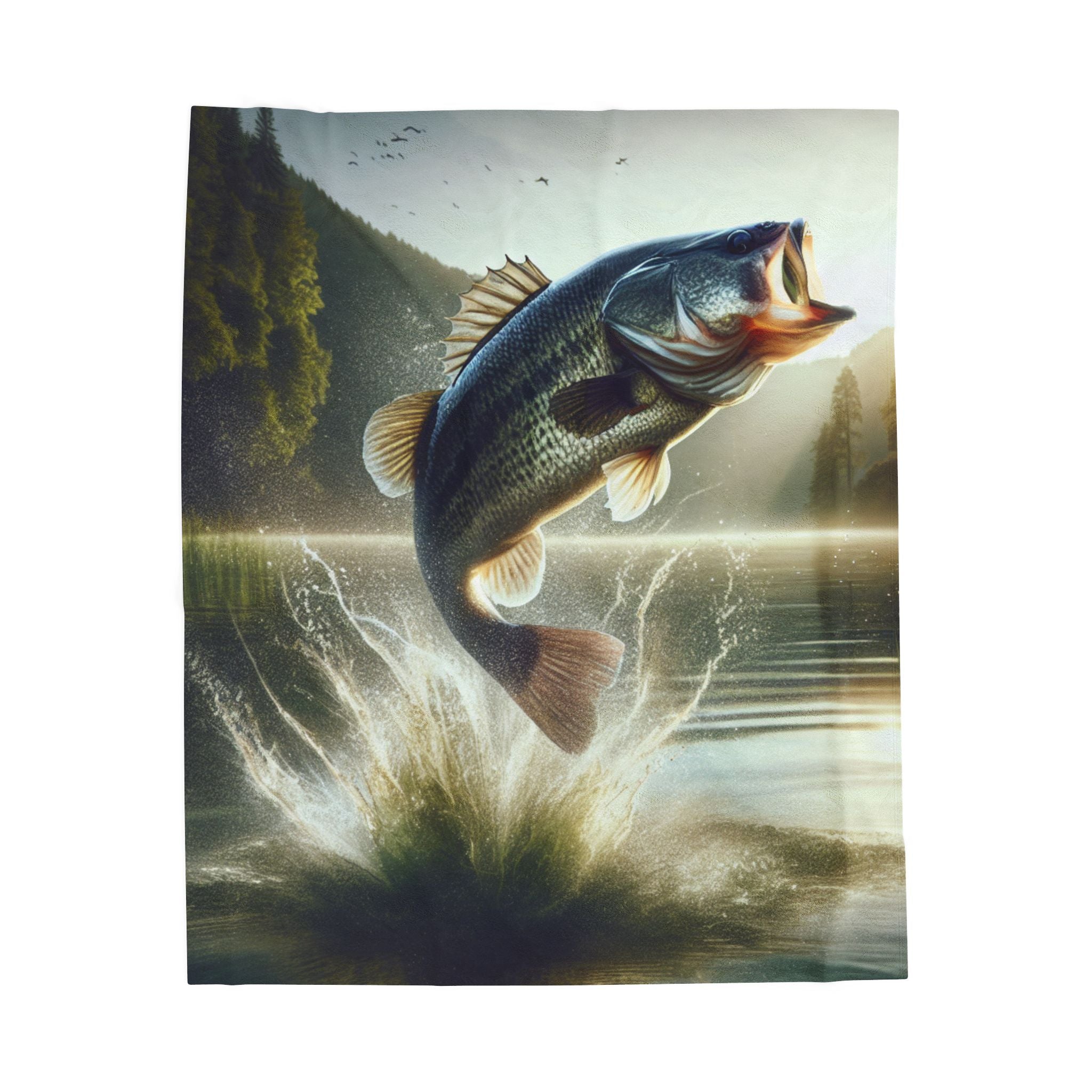 Velveteen Plush Blanket - Fish