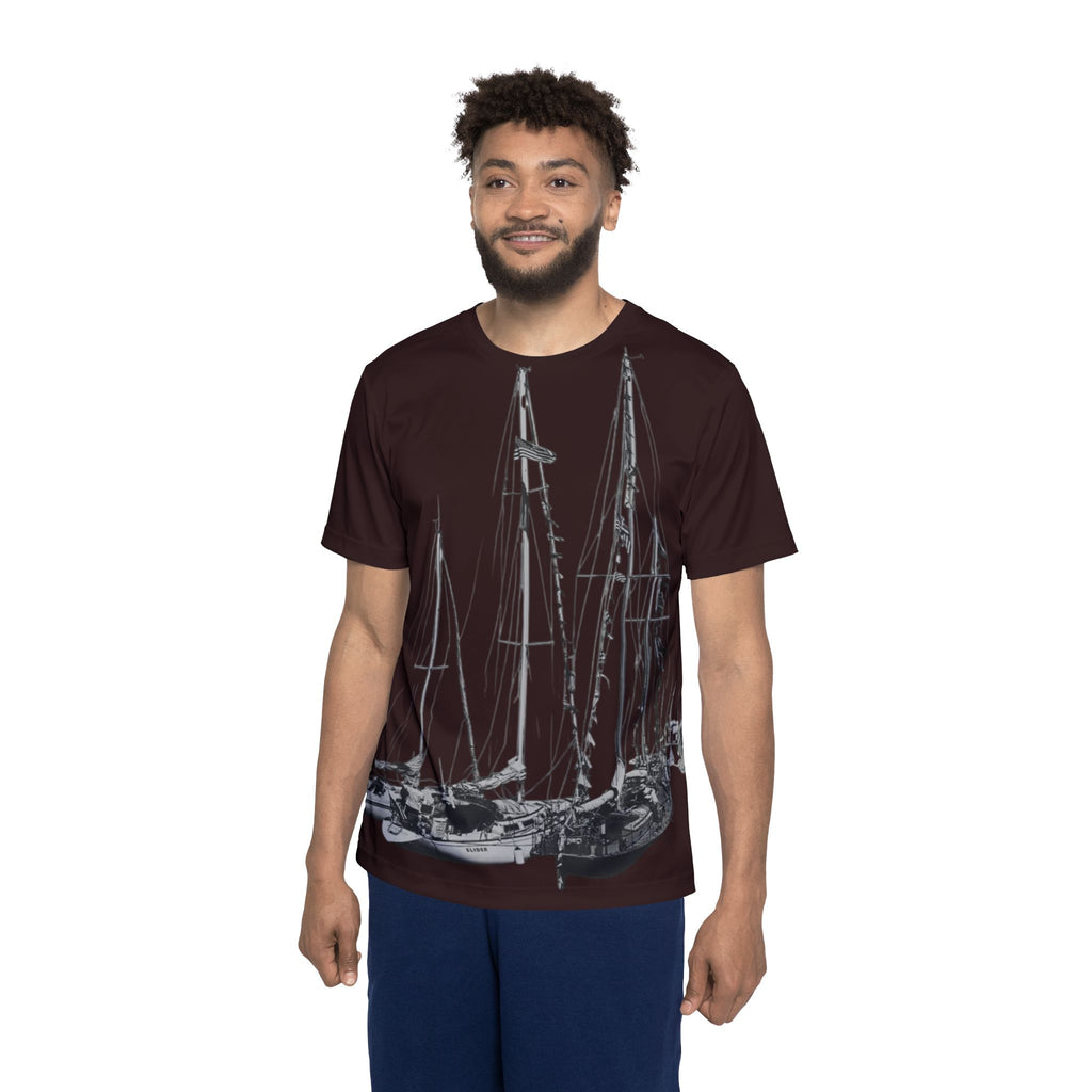 Sailboat Graphic Sports Jersey – Vintage Yacht Nautical Tee