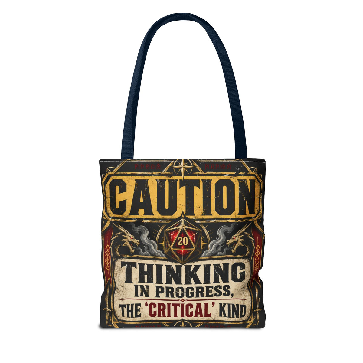 Caution Thinking in Progress Critical Kind Tote Bag