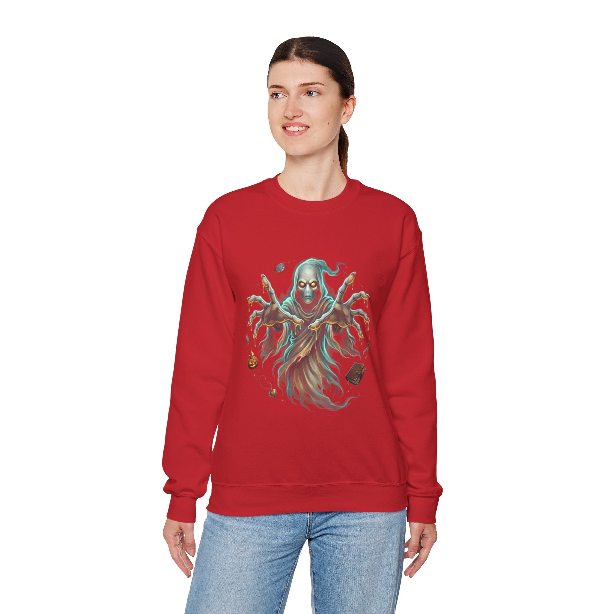 Hooded Wraith Halloween Crewneck Sweatshirt