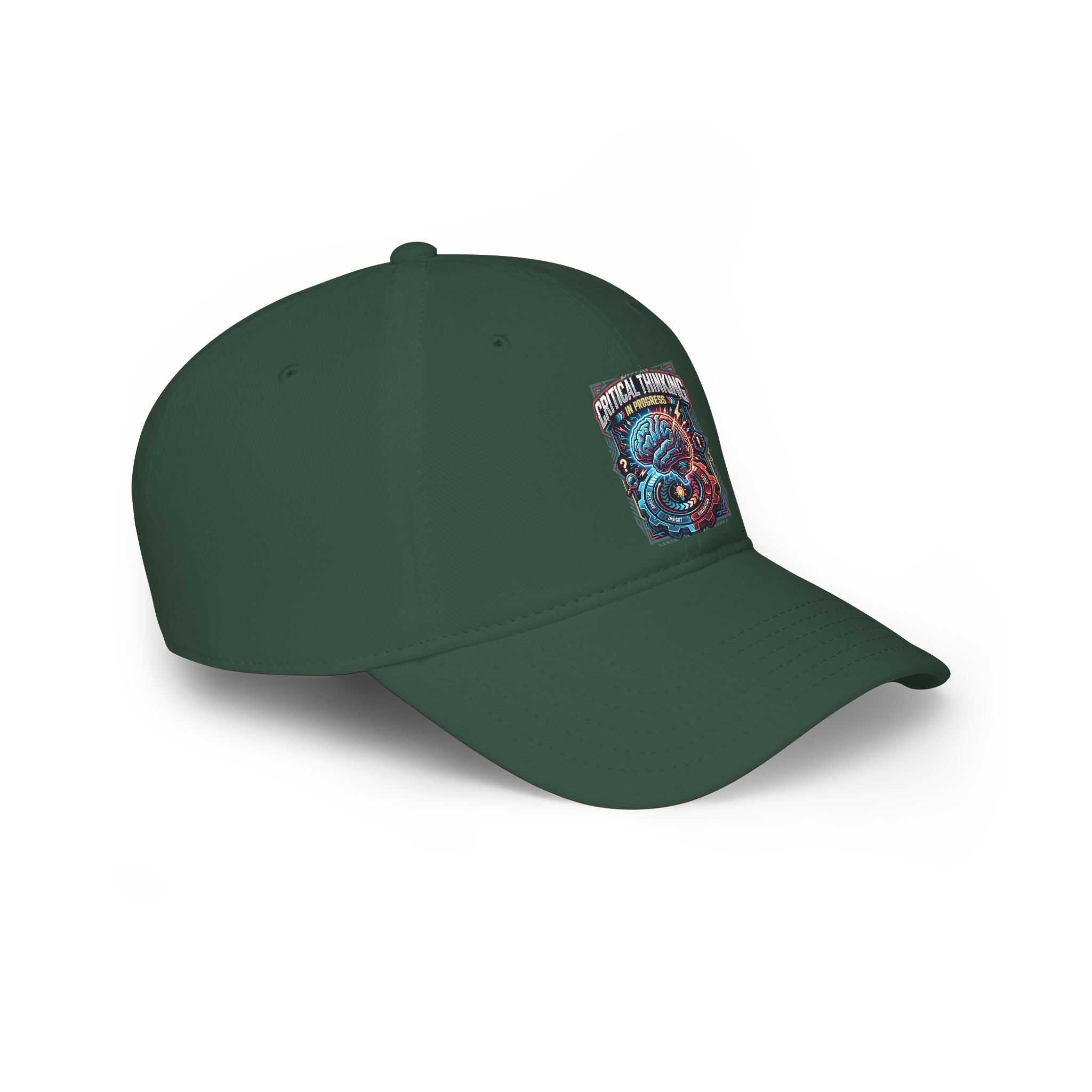 Dragon Skull Baseball Cap - 'Critical Thinking' Graphic Low Profile Hat