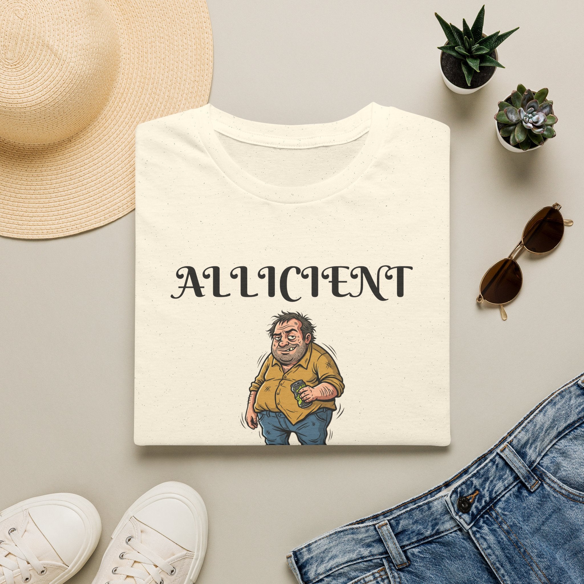 Allicient Character T-Shirt — Funny Cartoon Funny Guy Graphic Tee