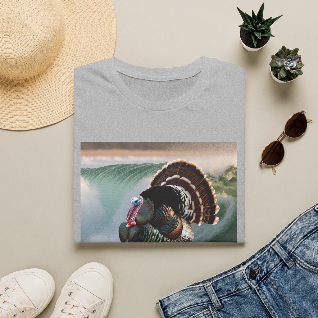 Surfing Turkey T-Shirt — Funny Thanksgiving Surfboard Graphic Tee