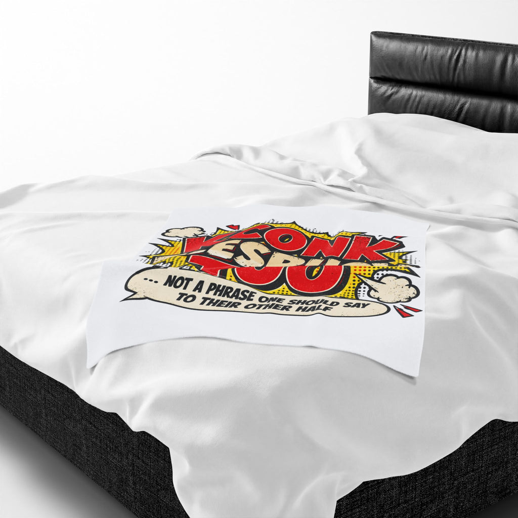 KCONK FLESRUOY TUO Funny Couples Velveteen Plush Blanket