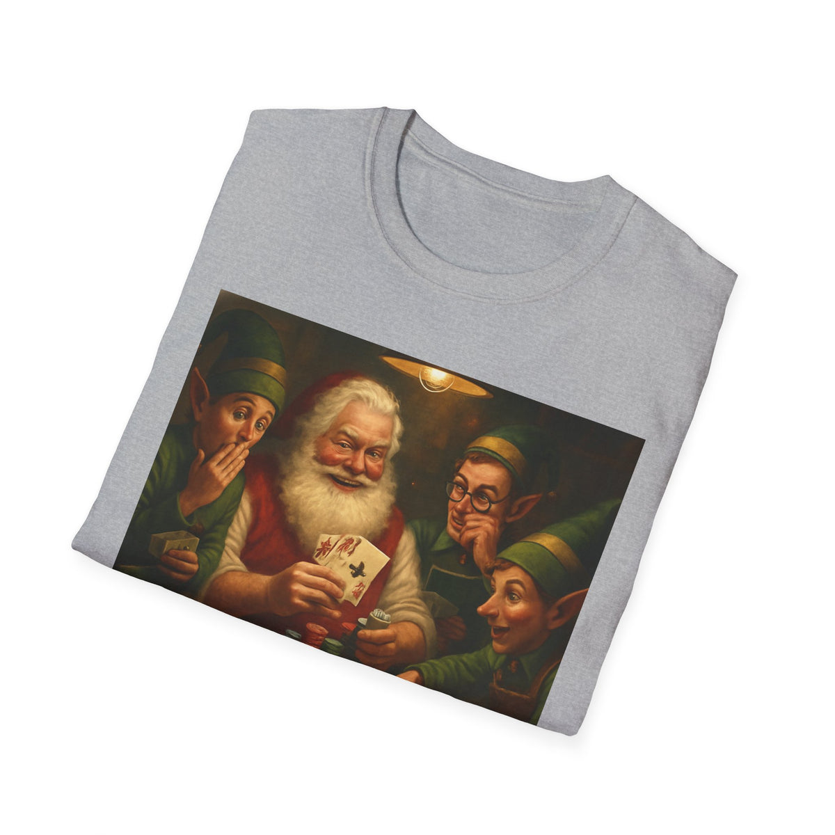 Santa Poker Night Christmas T-Shirt