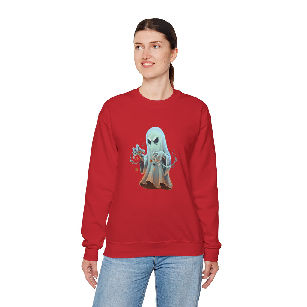 Grumpy Ghost Halloween Crewneck Sweatshirt