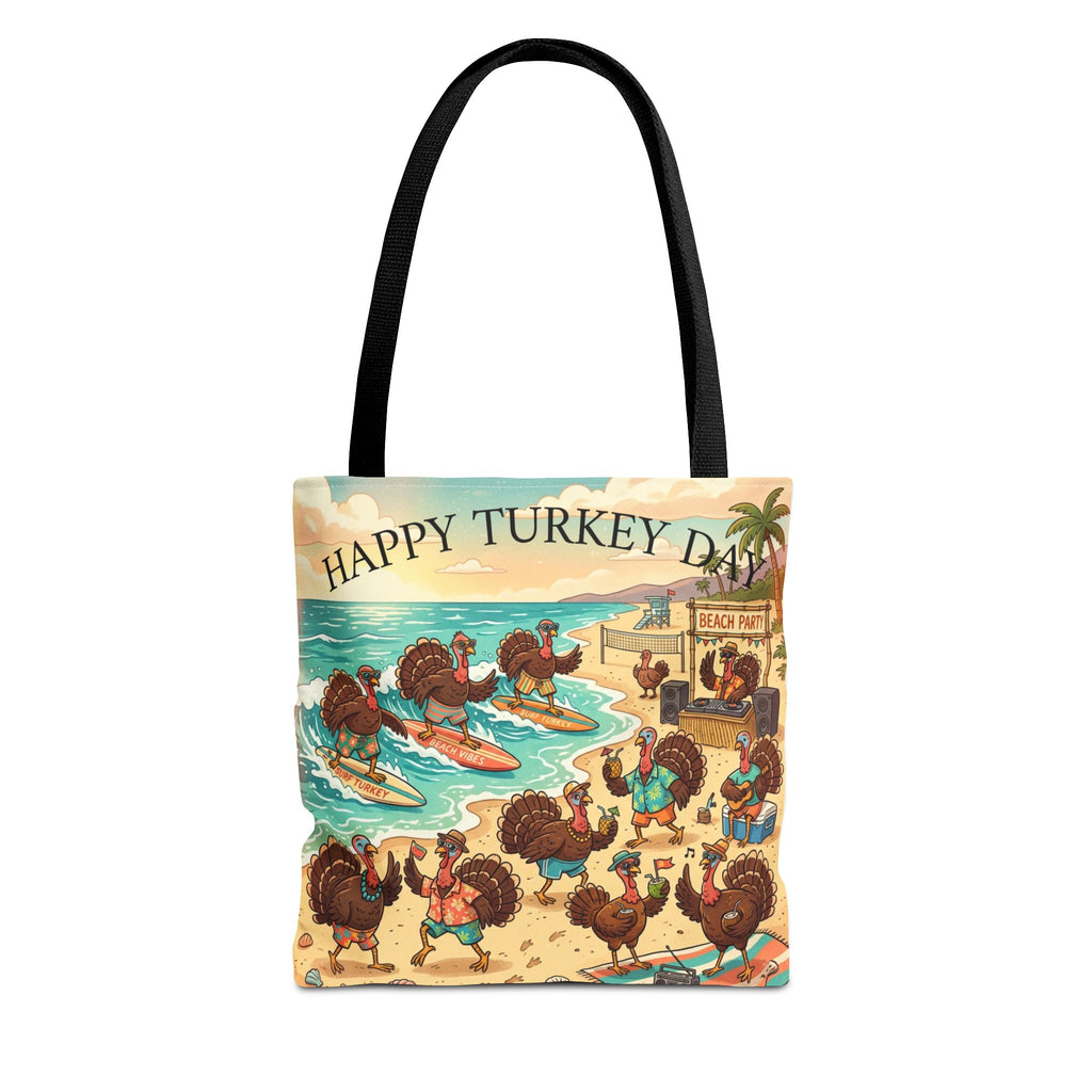 Turkeys Beach Tote Bag – Funny Thanksgiving Summer Beach Tote
