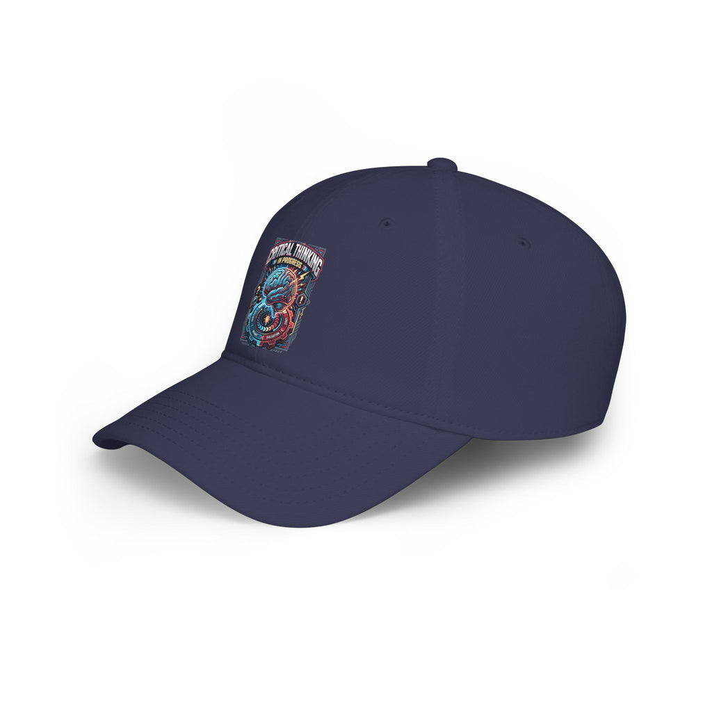 Dragon Skull Baseball Cap - 'Critical Thinking' Graphic Low Profile Hat