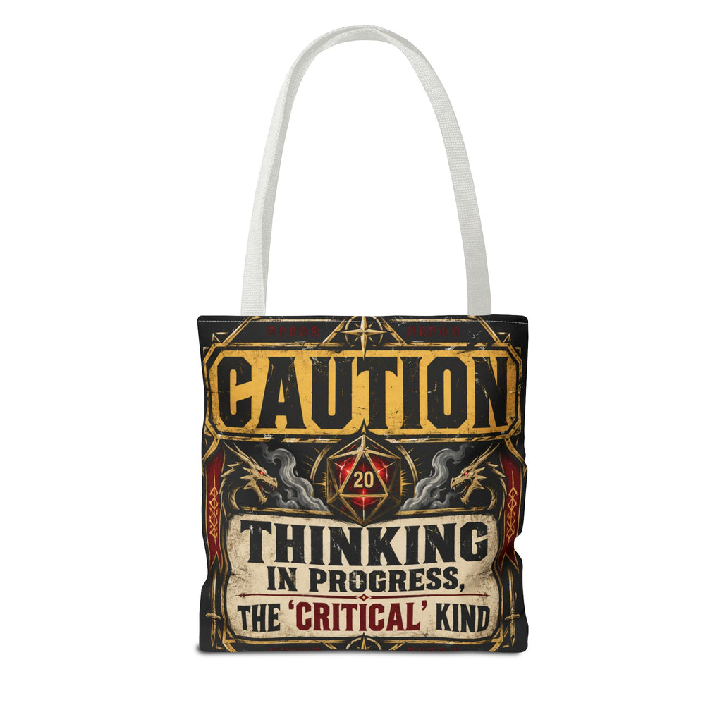 Caution Thinking in Progress Critical Kind Tote Bag