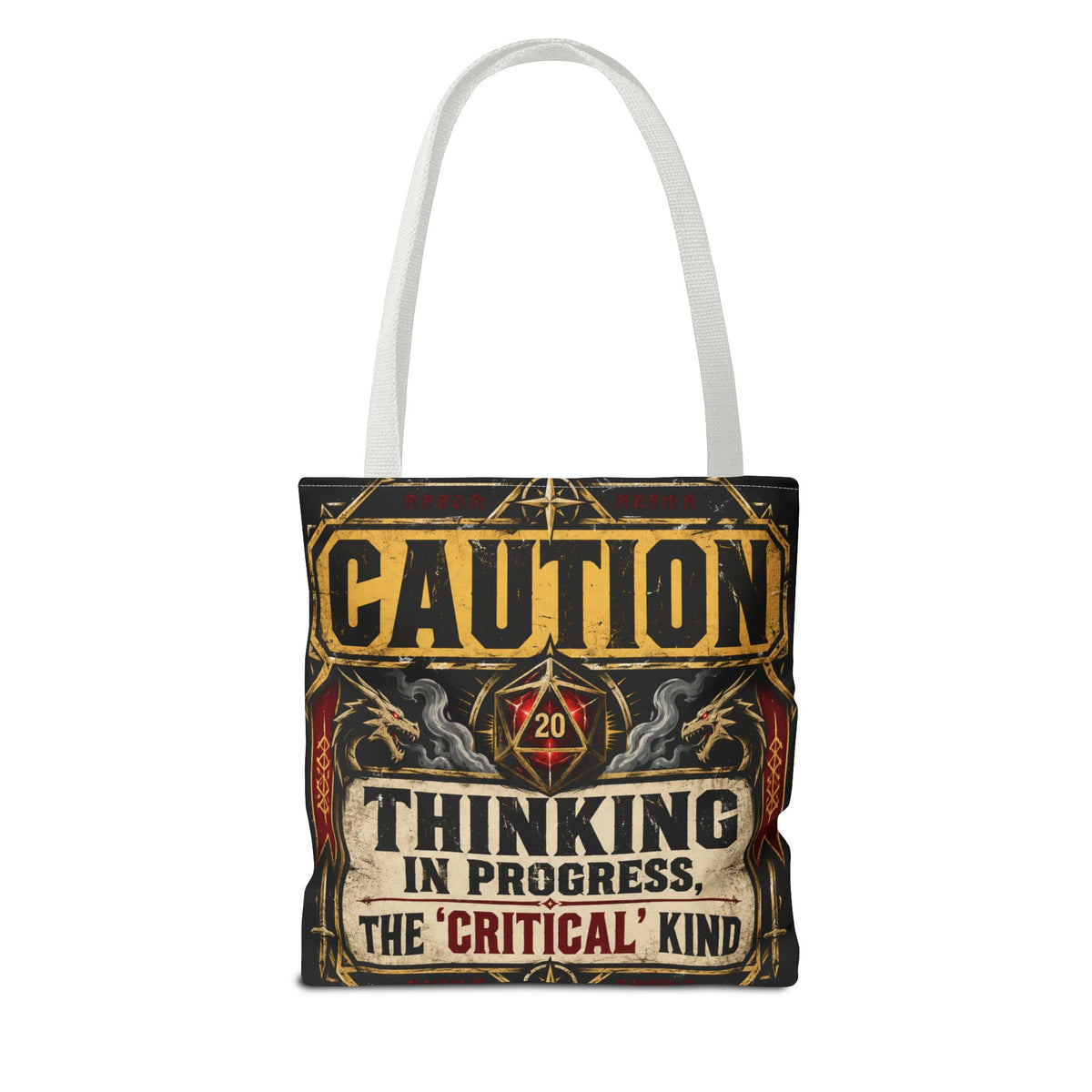 Caution Thinking in Progress Critical Kind Tote Bag