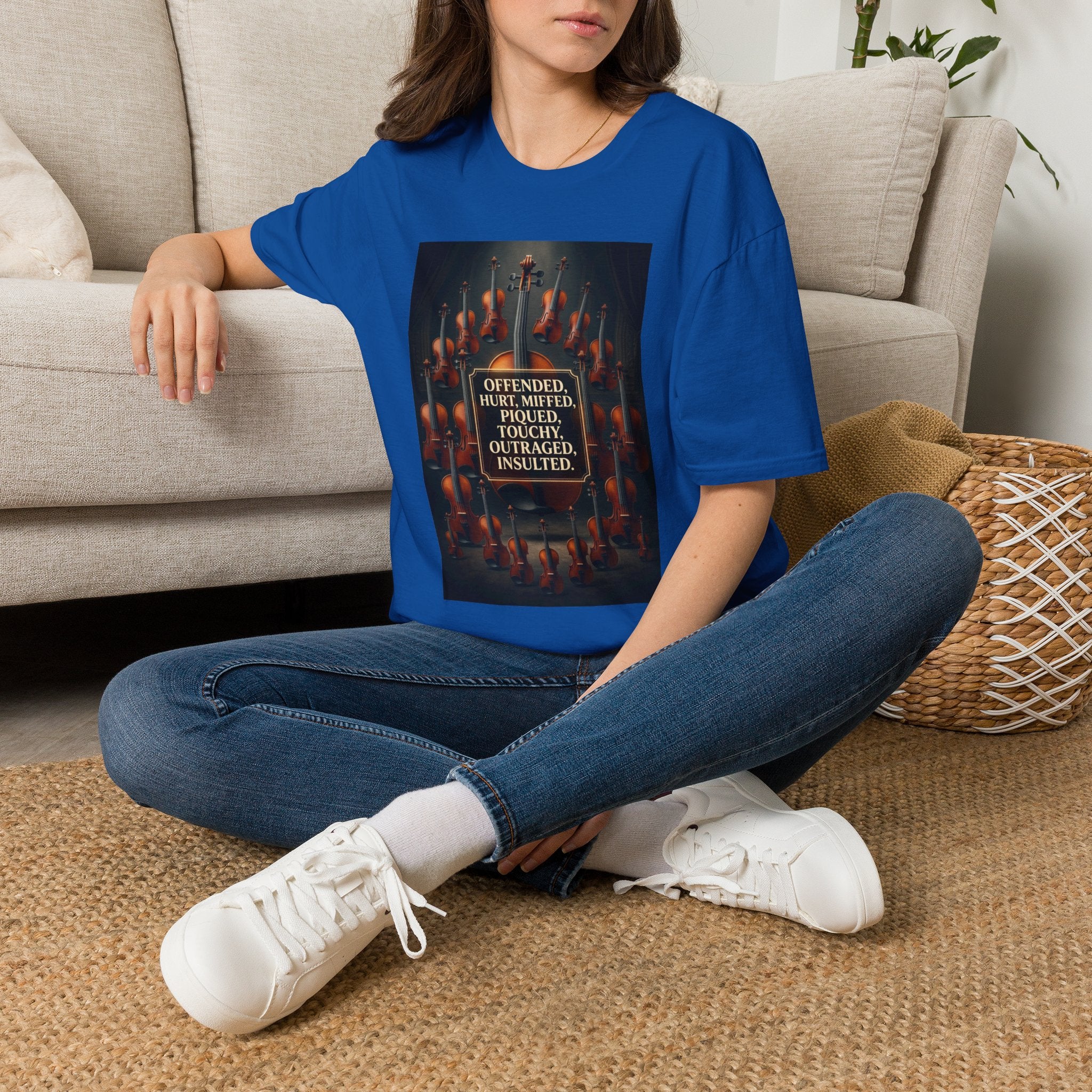 T-Shirt — 'Offended, Hurt, Miffed, Piqued, Touchy, Outraged, Insulted' Vintage Candle Graphic